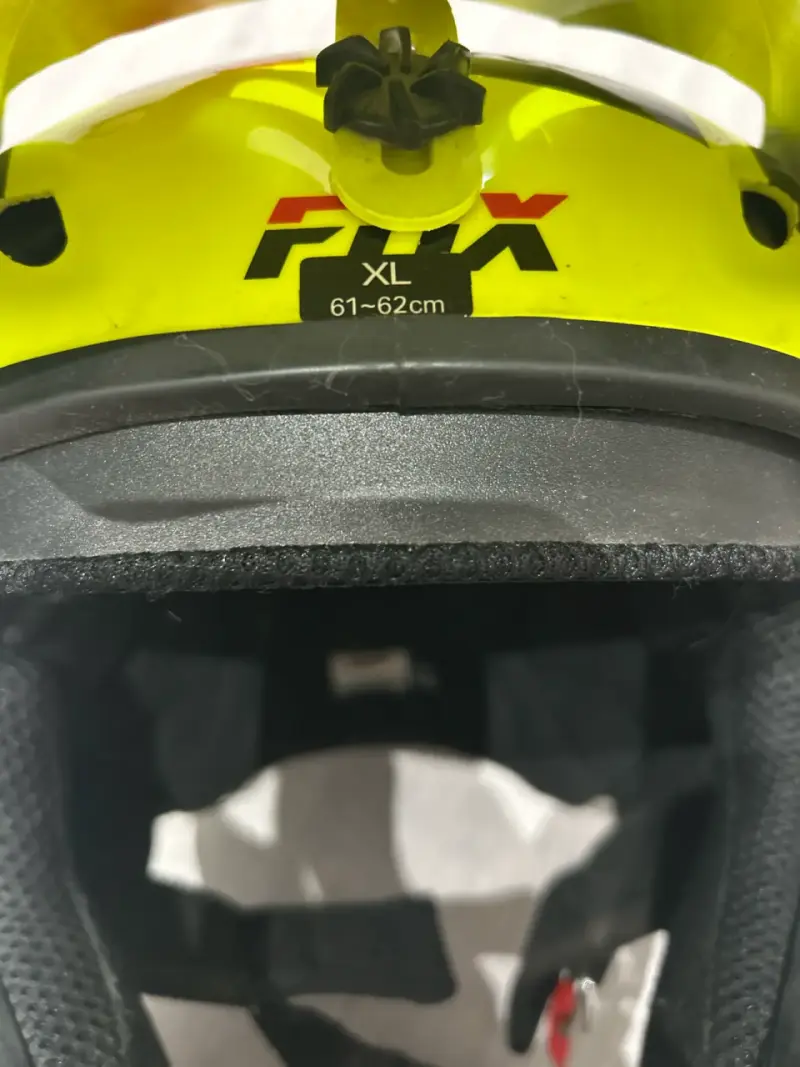 Casco de motocross Fox amarillo XL - 3