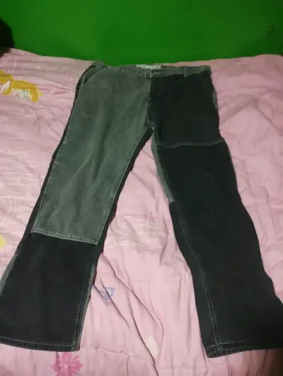 Pantalones de mezclilla bicolor corona x denim - miniatura 1