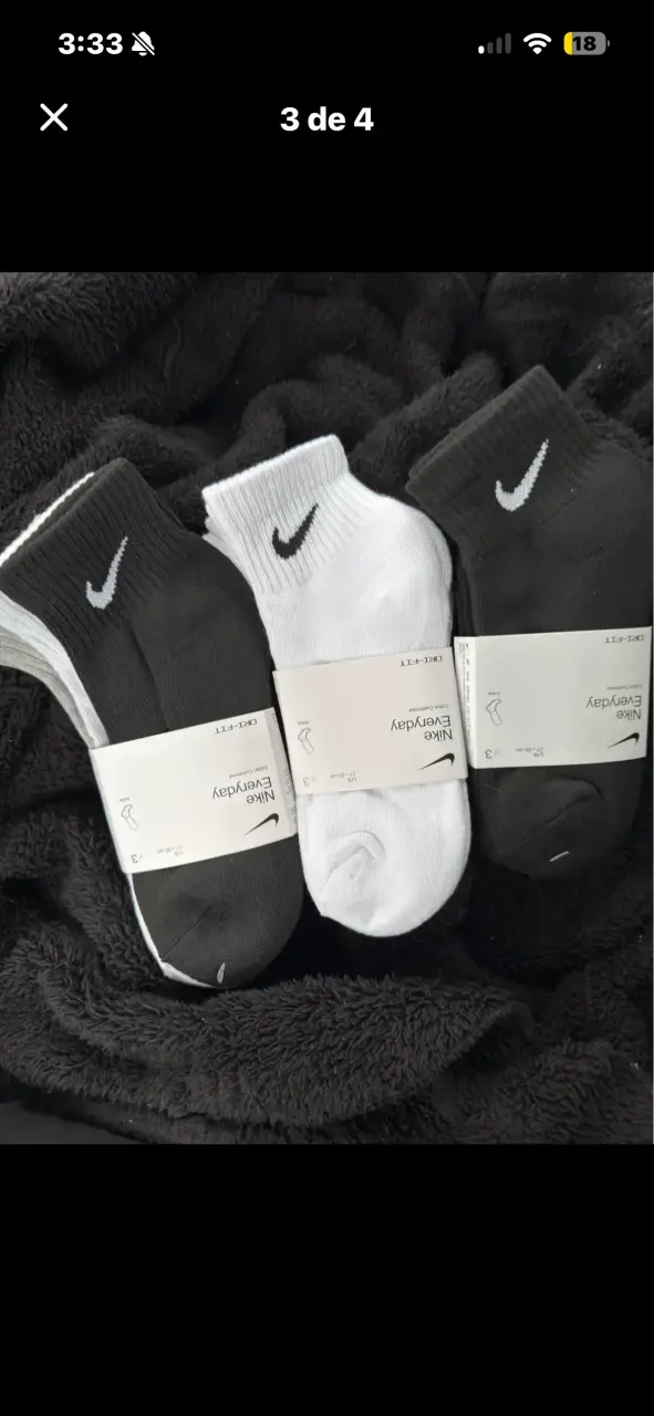 Pack de Calcetines Nike Everyday Negro y Blanco