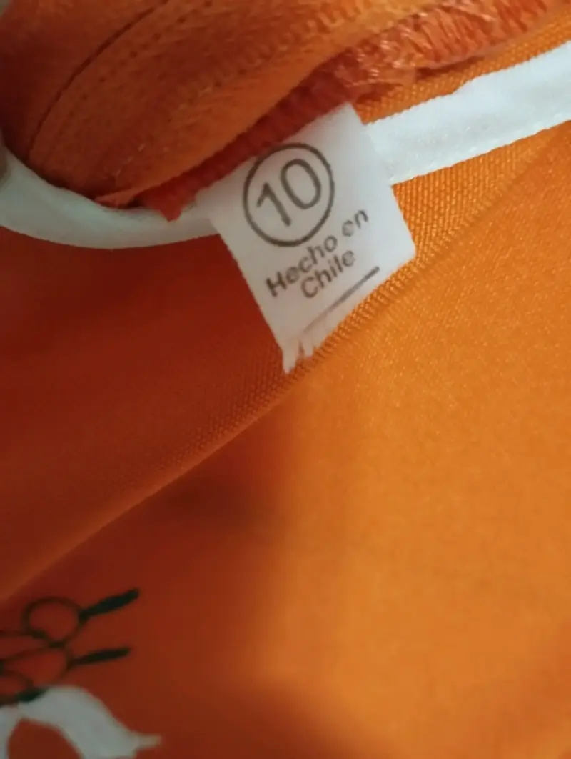 Vestido típico chileno para niña color naranja - 2