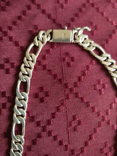 Cadena de plata 925 estilo cubano - miniatura 1