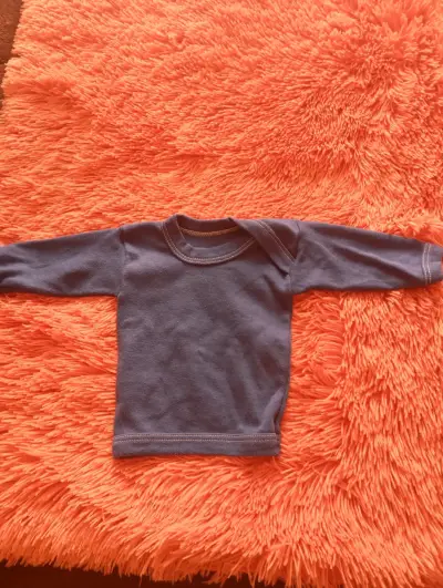 Polera manga larga azul para bebé - miniatura 3