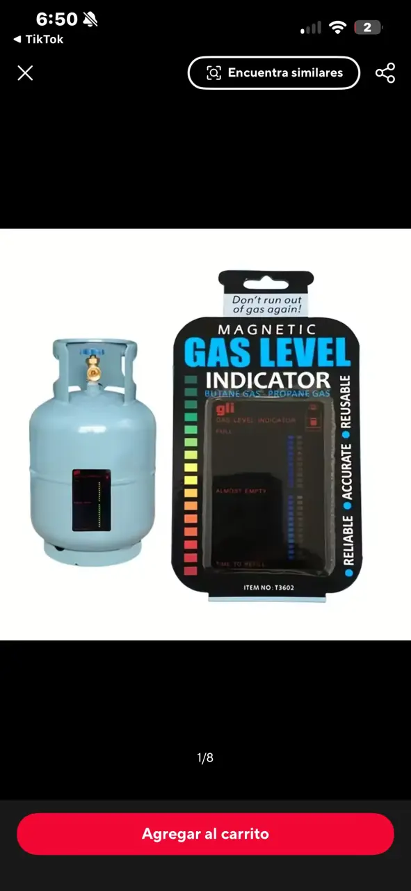 Indicador de Nivel de Gas Magnético Reutilizable