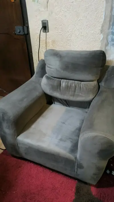 Sillones  de Tela Gris como nuevos - miniatura 1