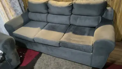 Sillones  de Tela Gris como nuevos - miniatura 3