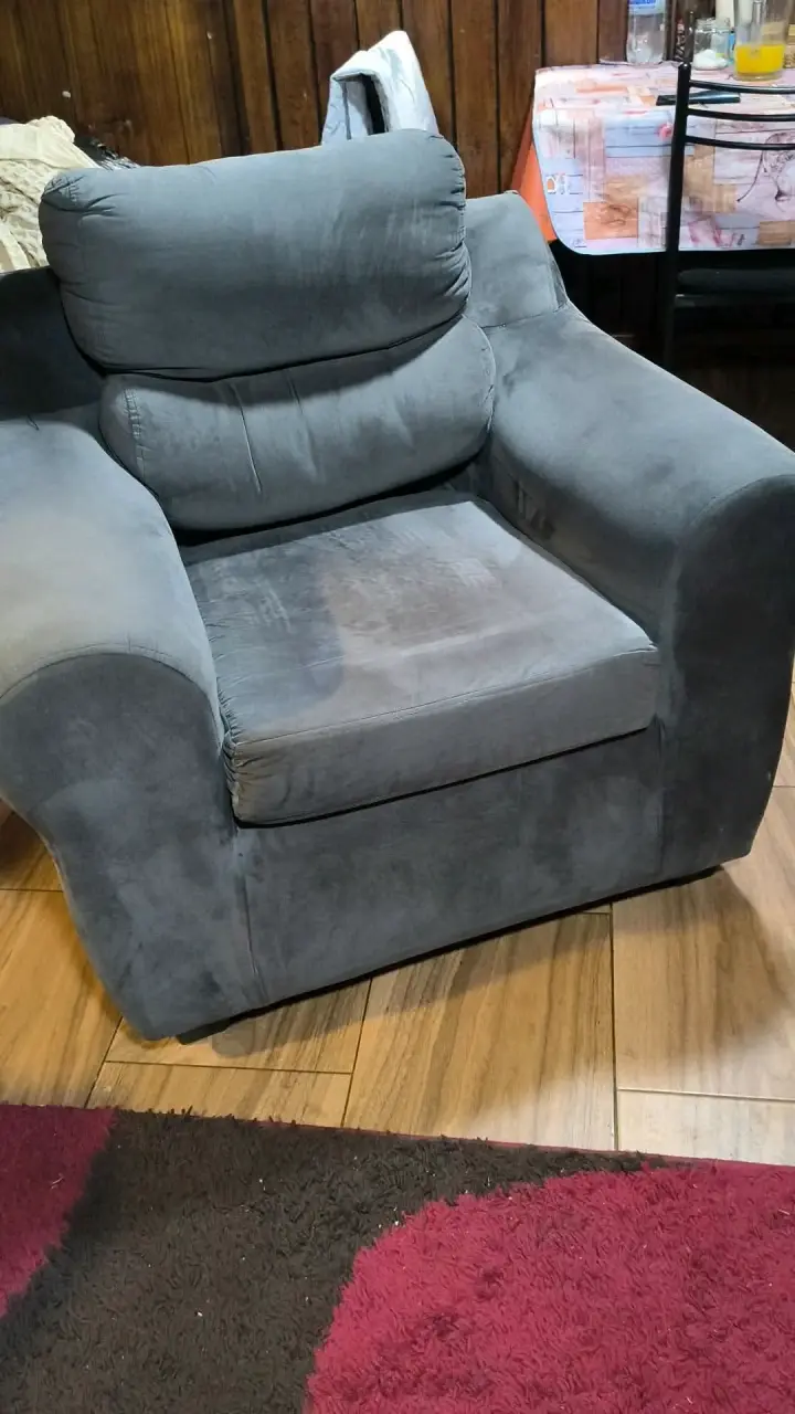 Sillones de Tela Gris como nuevos - 4