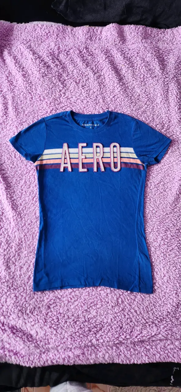 Polera azul Aeropostale talla S