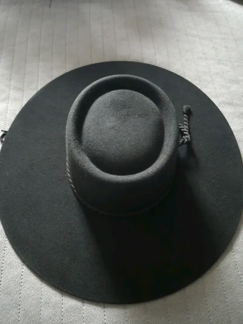 Sombrero huaso ala ancha negro estilo tradicional - 2