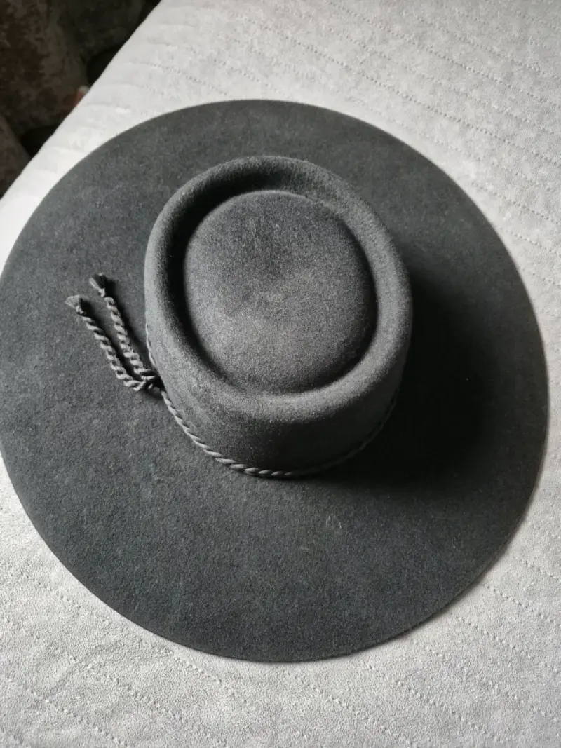 Sombrero huaso ala ancha negro estilo tradicional - 4