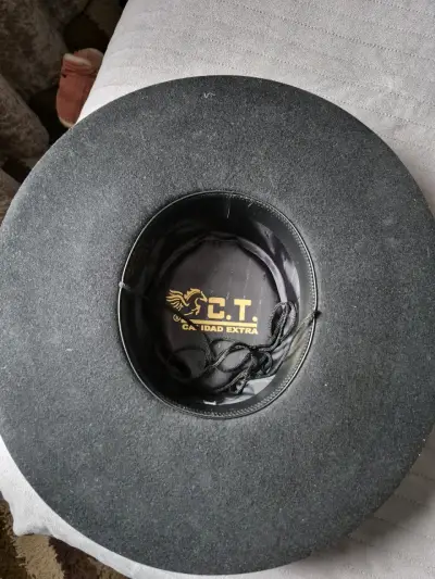 Sombrero huaso ala ancha negro estilo tradicional - miniatura 5