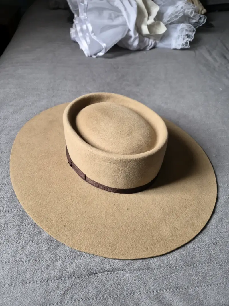 Sombrero huaso ala ancha color beige - 2