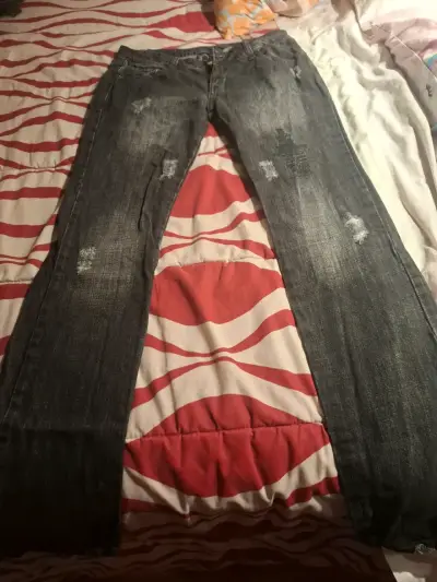 Jeans negros para mujer talla 38, marca IO - miniatura 1