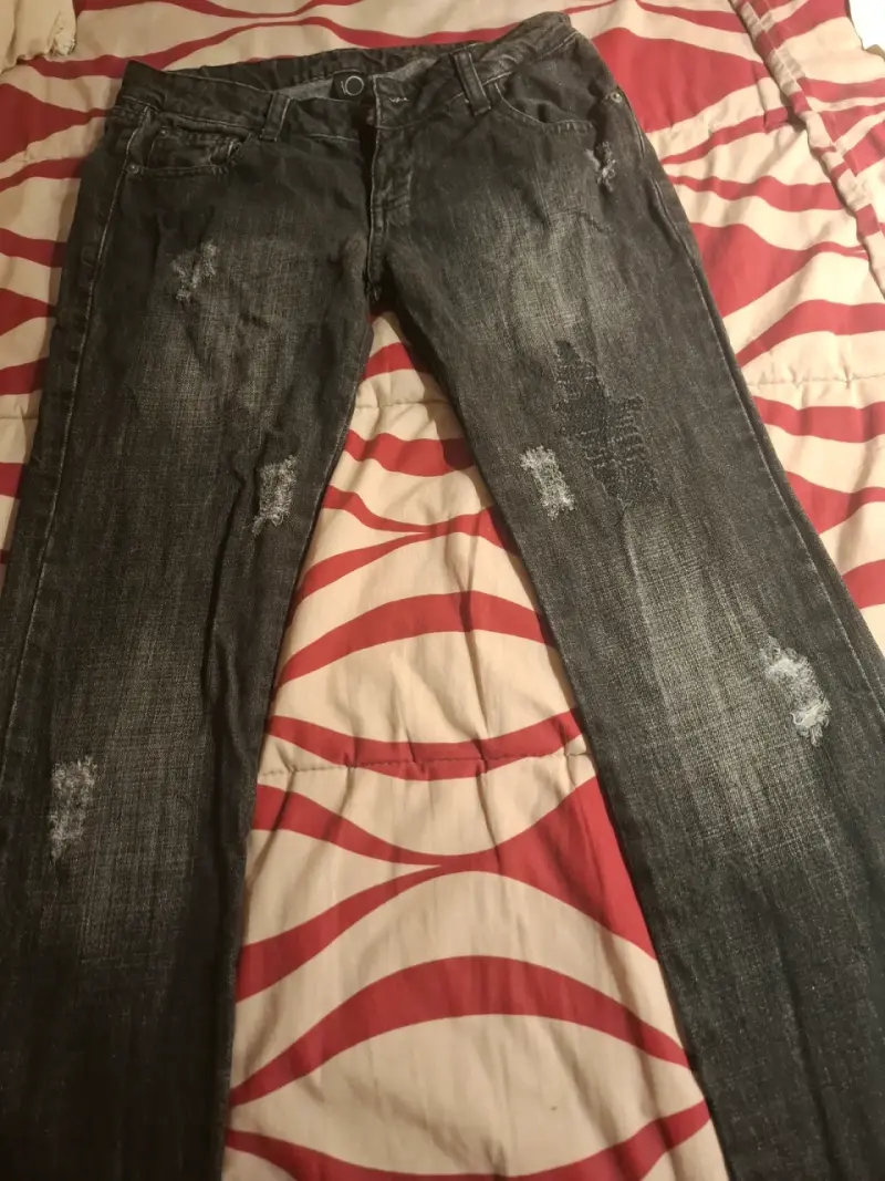 Jeans negros para mujer talla 38, marca IO - 3