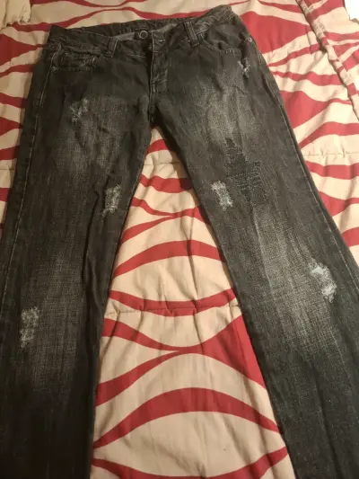 Jeans negros para mujer talla 38, marca IO - miniatura 3
