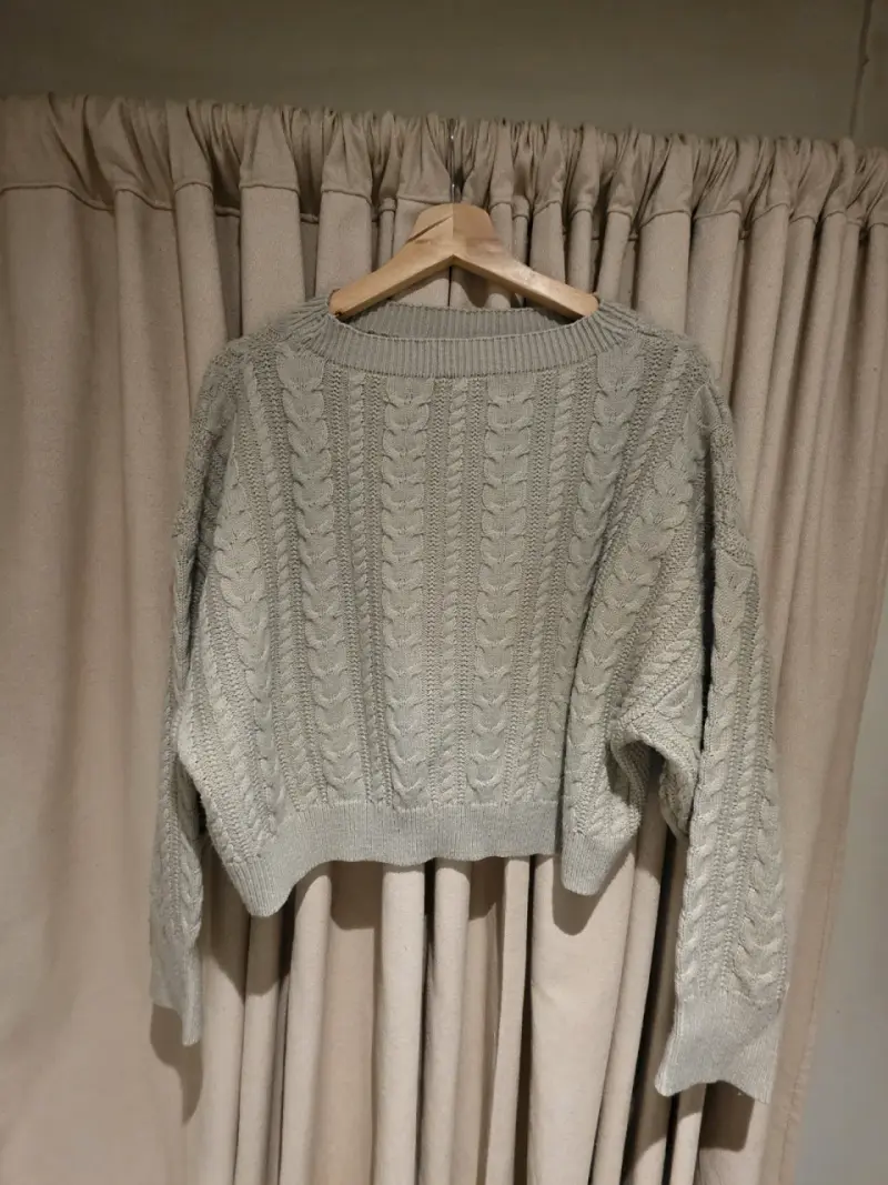 Suéter tejido gris Redwood para mujer - 2