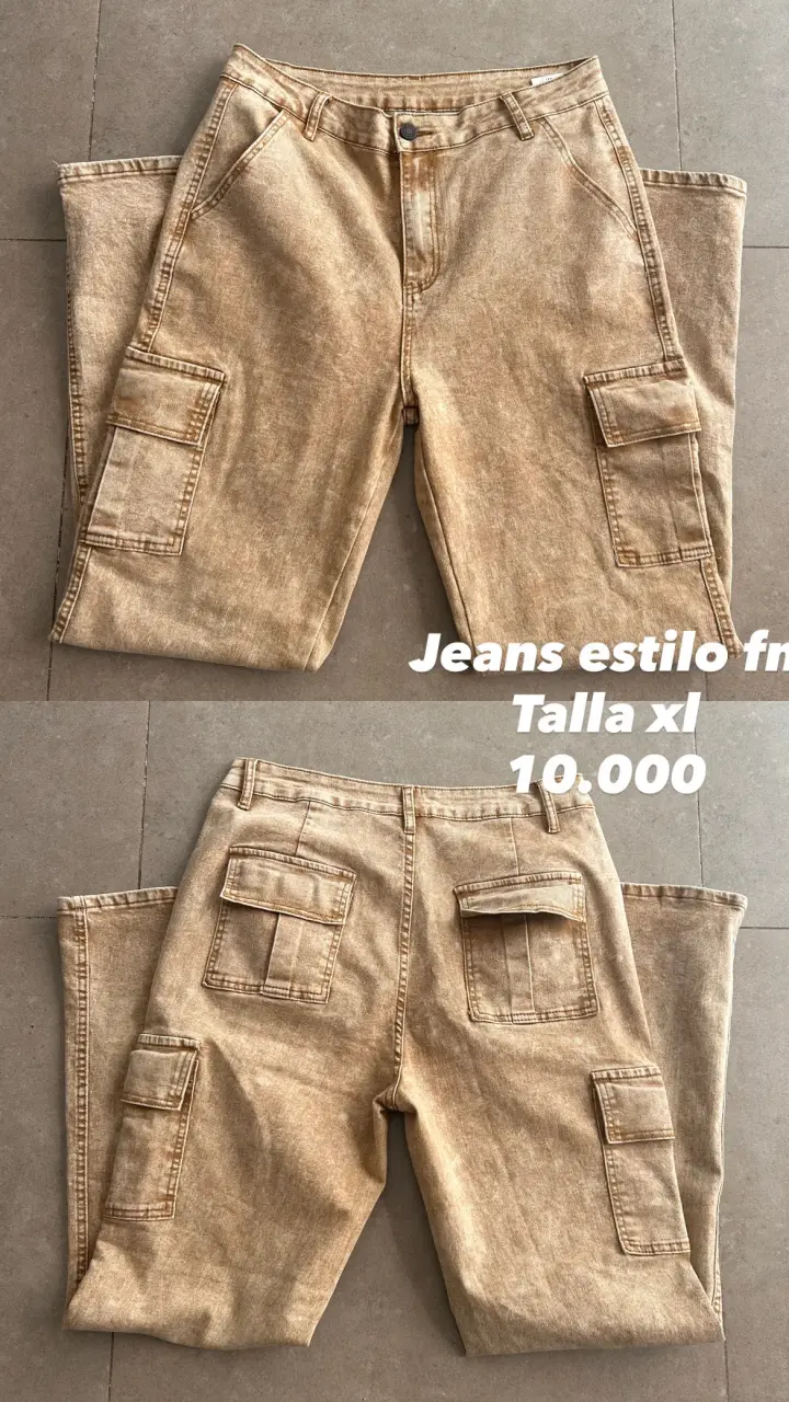 Jeans cargo estilo fn talla XL