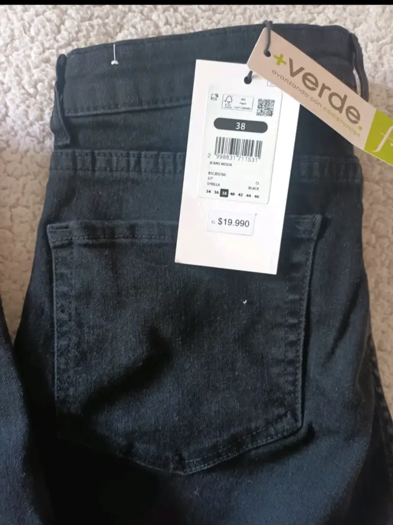 Jeans negros talla 38 Sybilla - 2