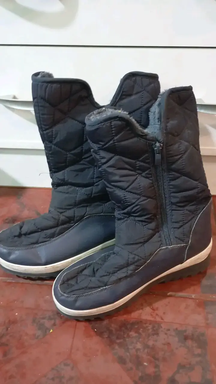 Botas de invierno acolchadas azul marino