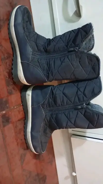 Botas de invierno acolchadas azul marino - miniatura 2