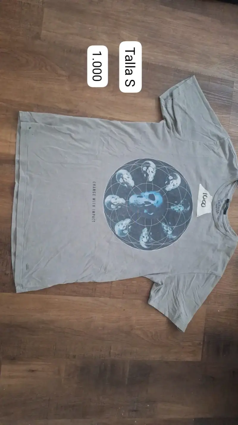 Polera negra Nirvana talla S - 5