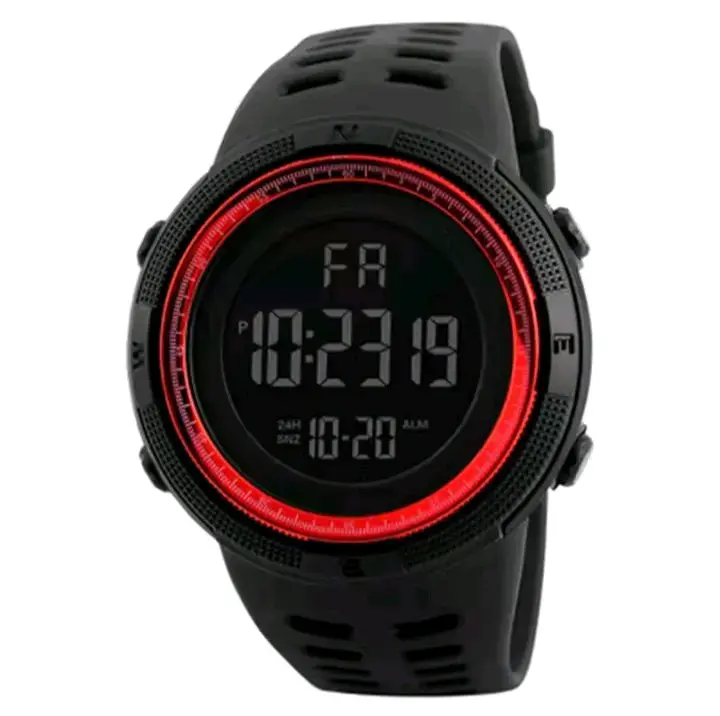 Reloj digital deportivo negro resistente al agua - 5
