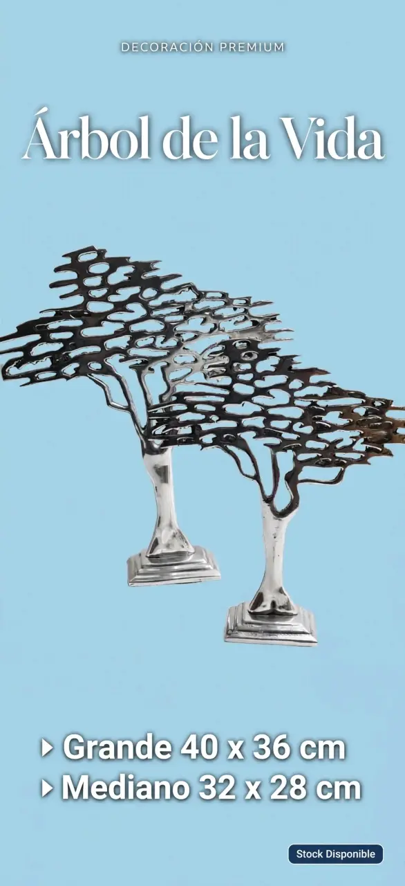 Escultura Decorativa Árbol de la Vida en Metal - 1