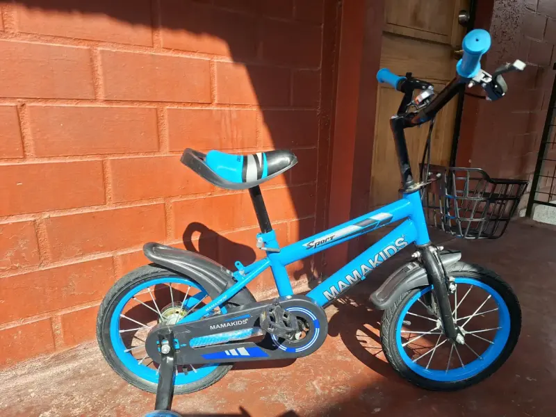 Bicicleta Infantil MamaKids Aro 14 Azul - 2