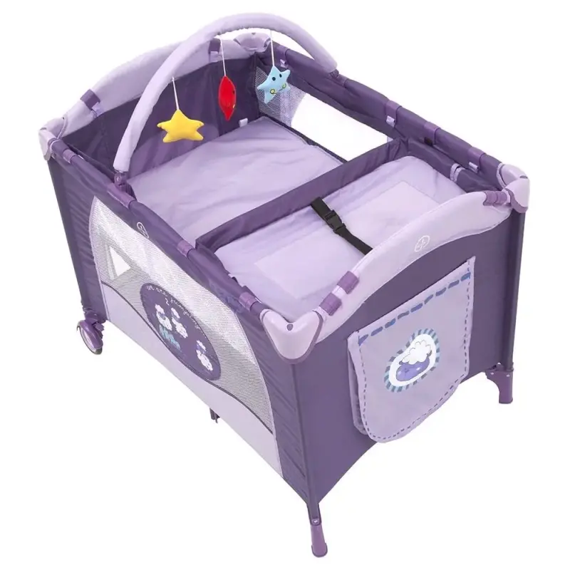Cuna Corral Plegable Baby Way Morada - 4