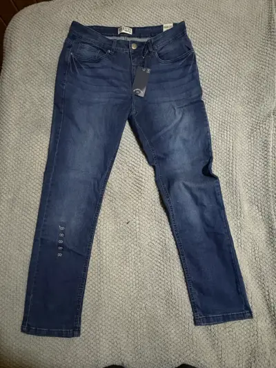 Jeans azul oscuro para hombre Bearcfliff - miniatura 1