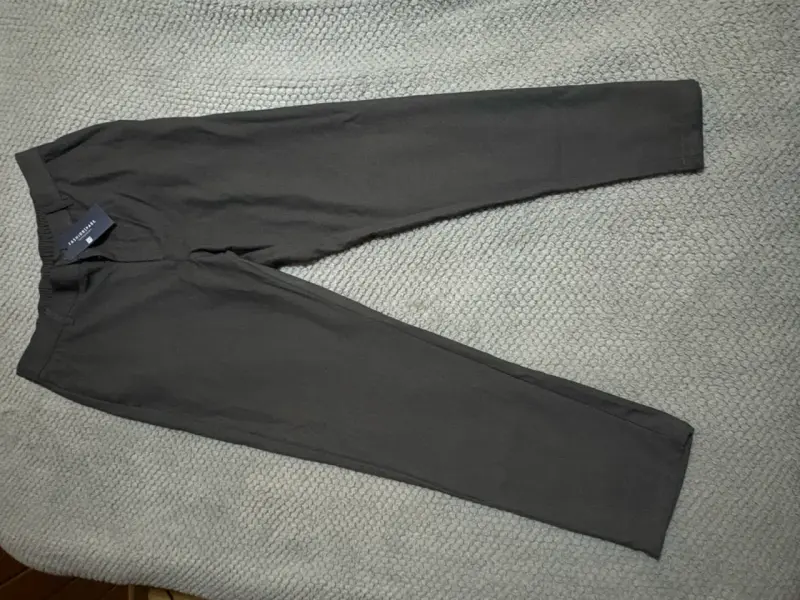 Pantalones negros de algodón para hombre - 1