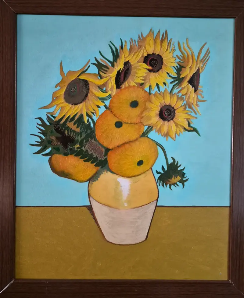Cuadros de girasoles enmarcados