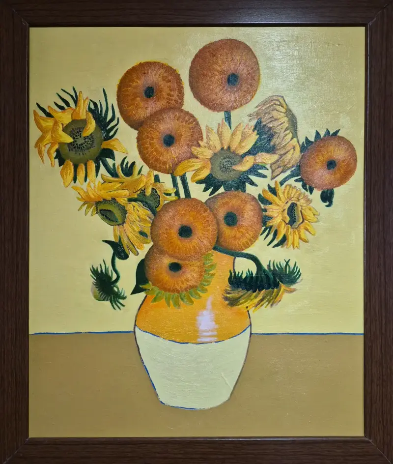 Cuadros de girasoles enmarcados - 2