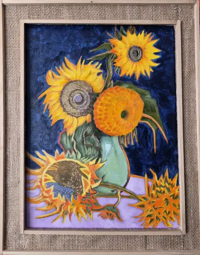 Cuadros de girasoles enmarcados - miniatura 4