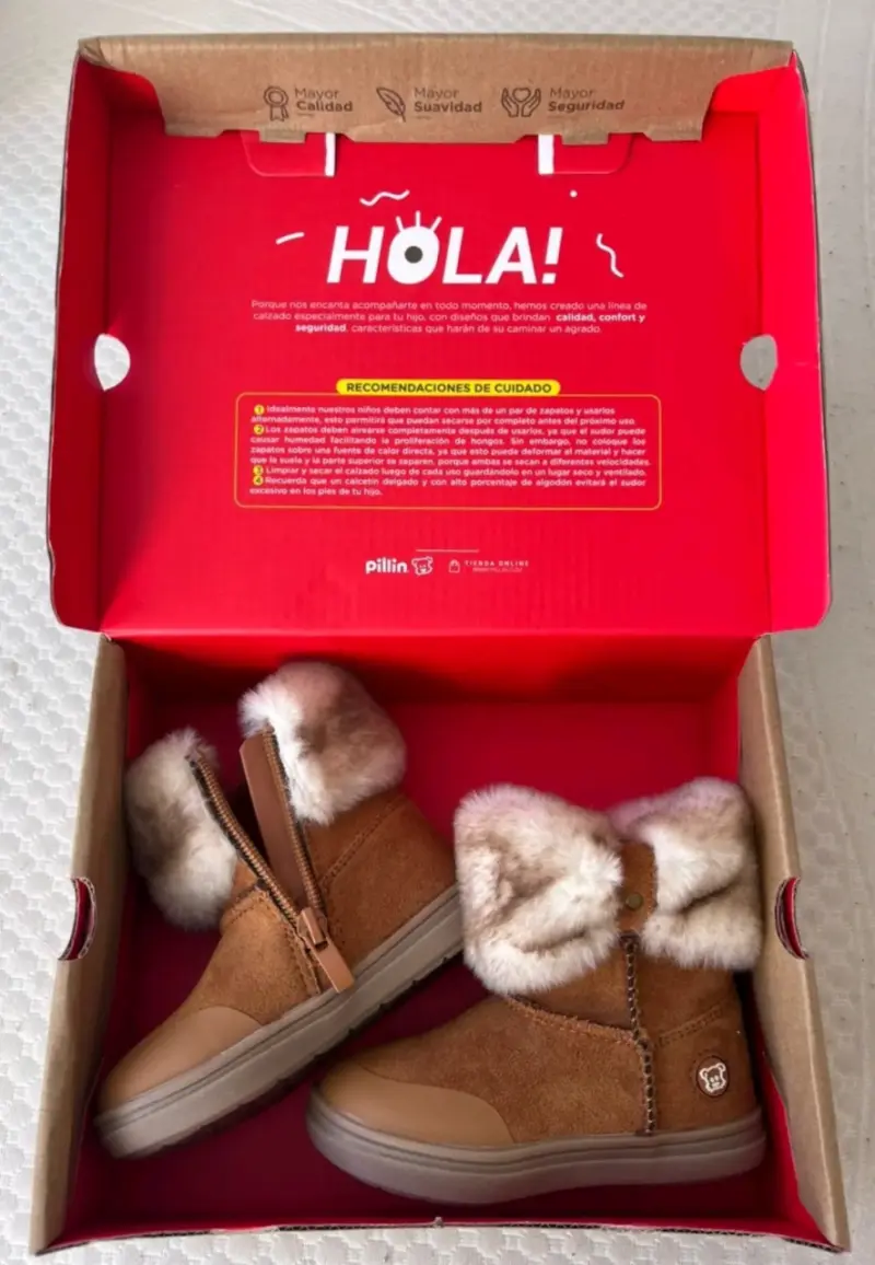Botines para niña con forro de piel Pillin - 1