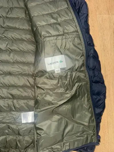 Chaqueta acolchada azul Lacoste para hombre - miniatura 3