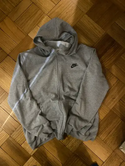 Polerón con capucha gris Nike talla XL - miniatura 1