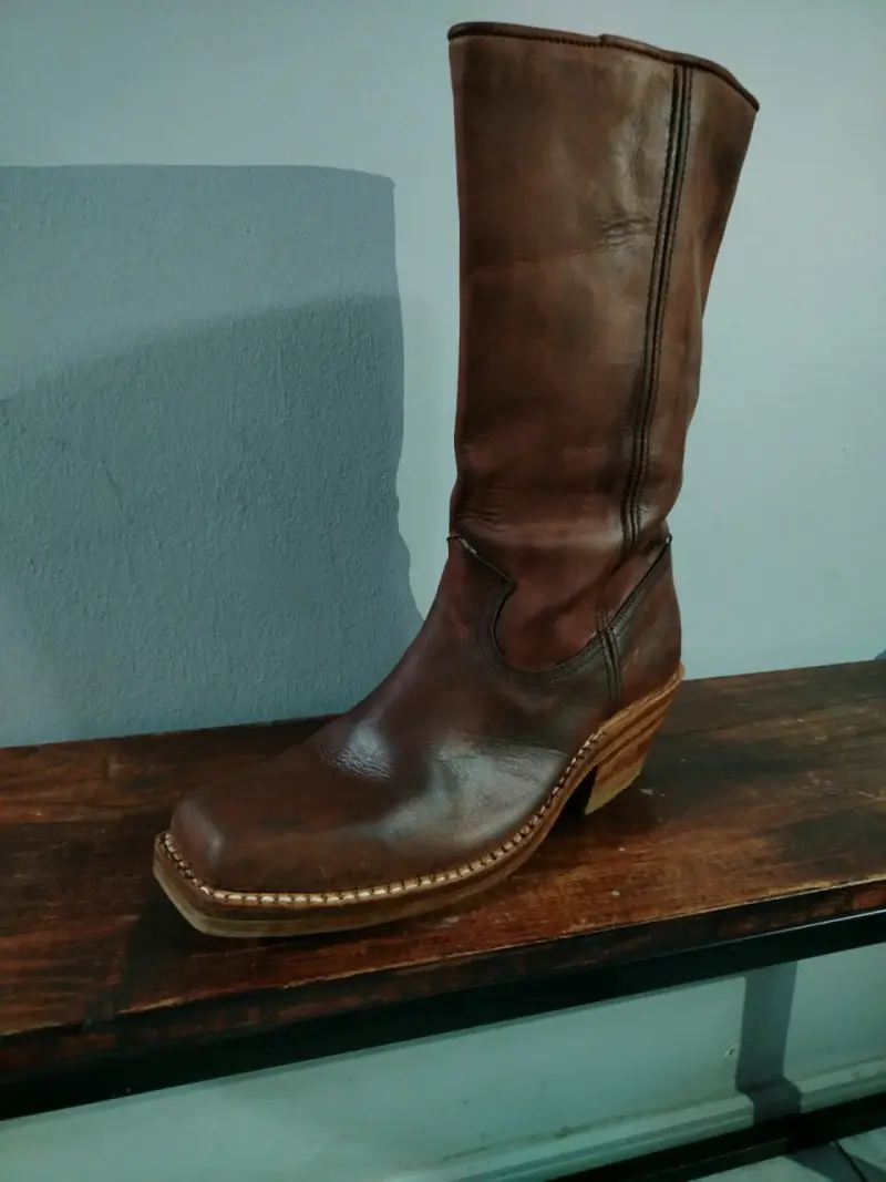 Botas de cuero marrón hombre - 3