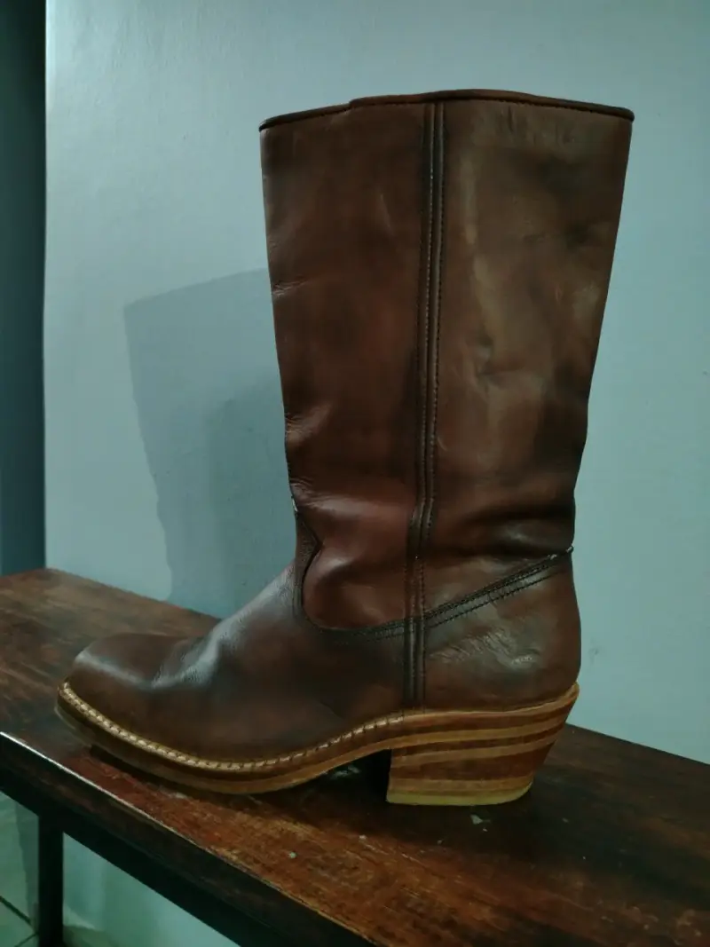 Botas de cuero marrón hombre - 4