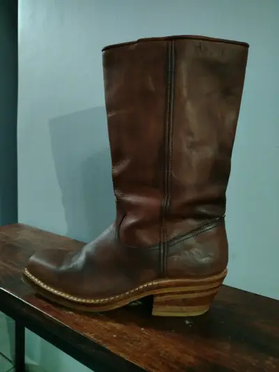 Botas de cuero marrón hombre - miniatura 4