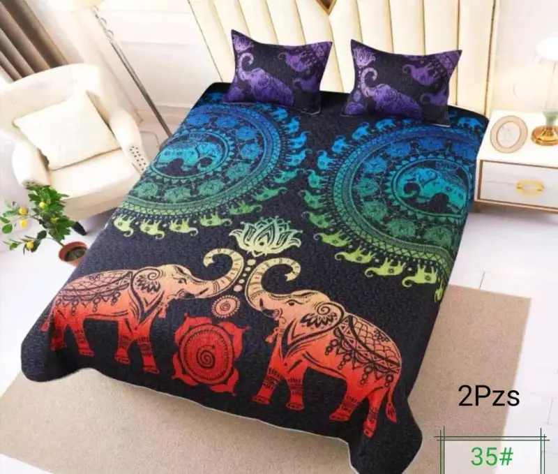 Cobertores de Cama con diseños y Colores Vivos - 2