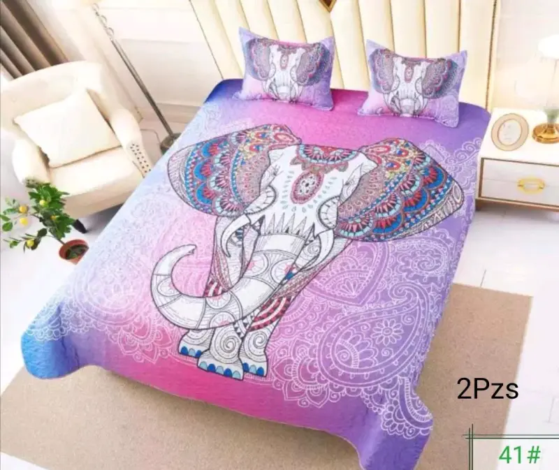 Cobertores de Cama con diseños y Colores Vivos - 5