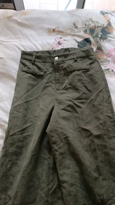 Pantalones de pana verde olivo Shein para mujer - miniatura 6