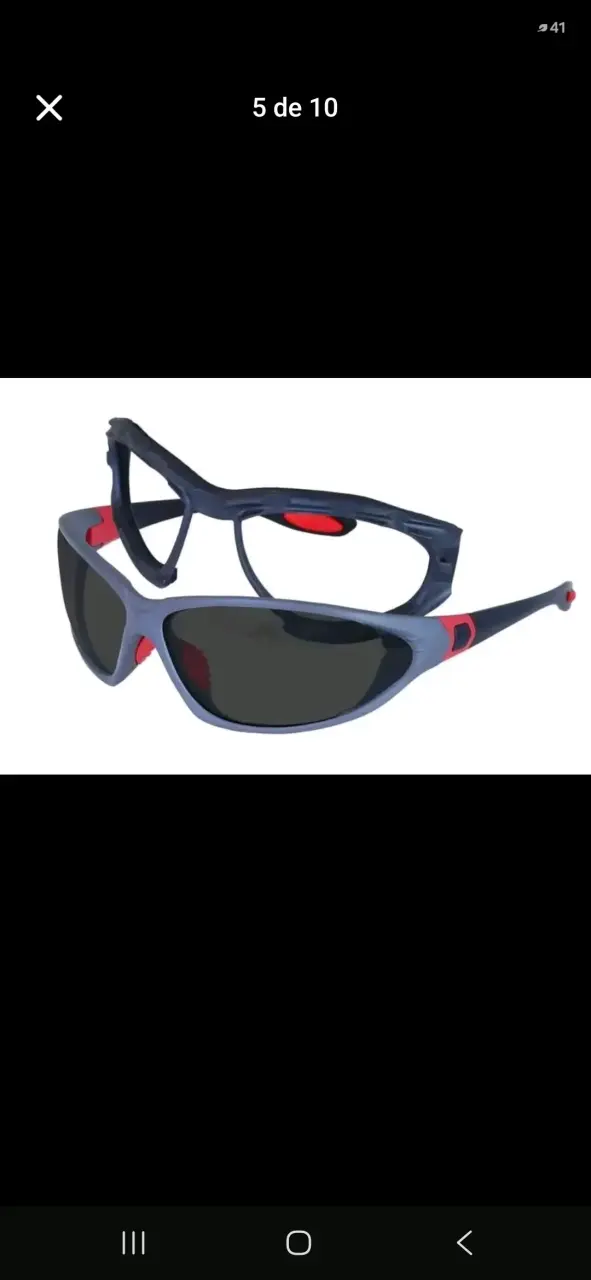 Lente Gafas Antiparra de Seguridad de Sol Negras - 3