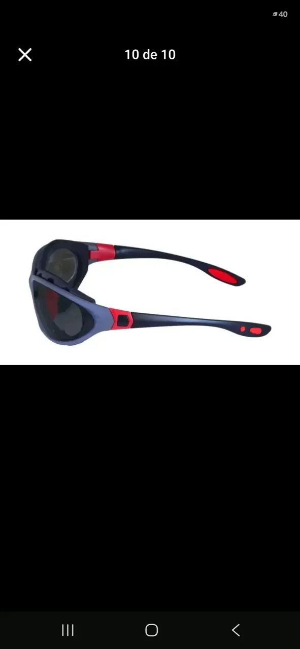 Lente Gafas Antiparra de Seguridad de Sol Negras - 5