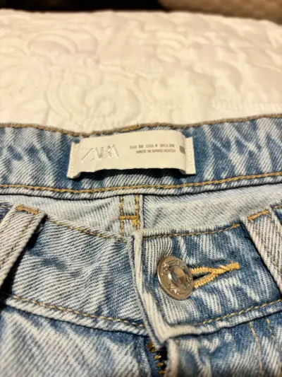 Jeans Zara talla 36 azul claro para mujer - miniatura 3