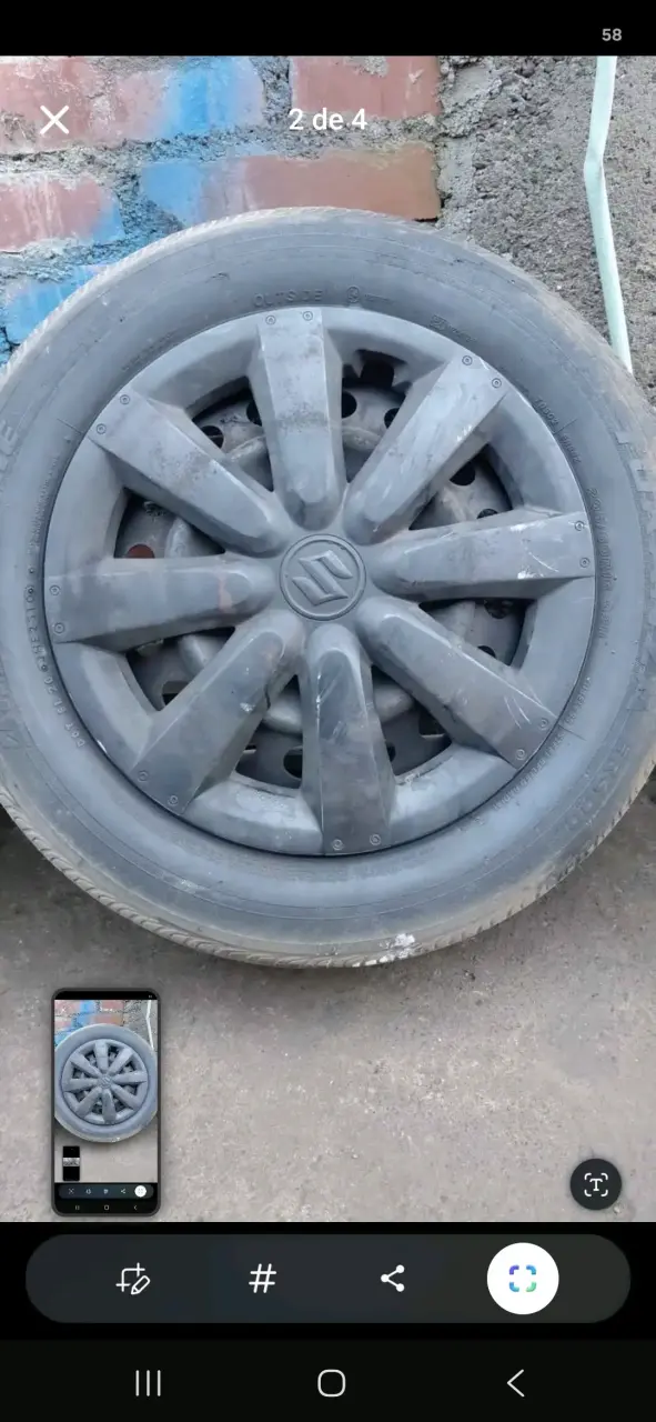 Juego de 4 llantas de auto usadas - 2
