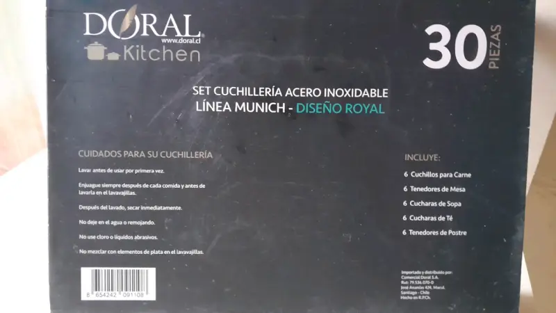 Set de Cuchillería 30 Piezas Acero Inoxidable Doral - 5
