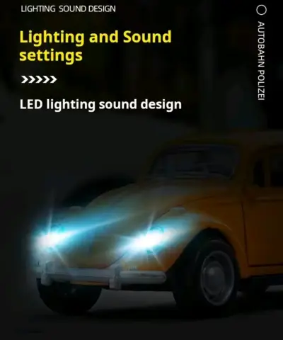 Auto Volkswagen GULF con luces LED y fricción - miniatura 3