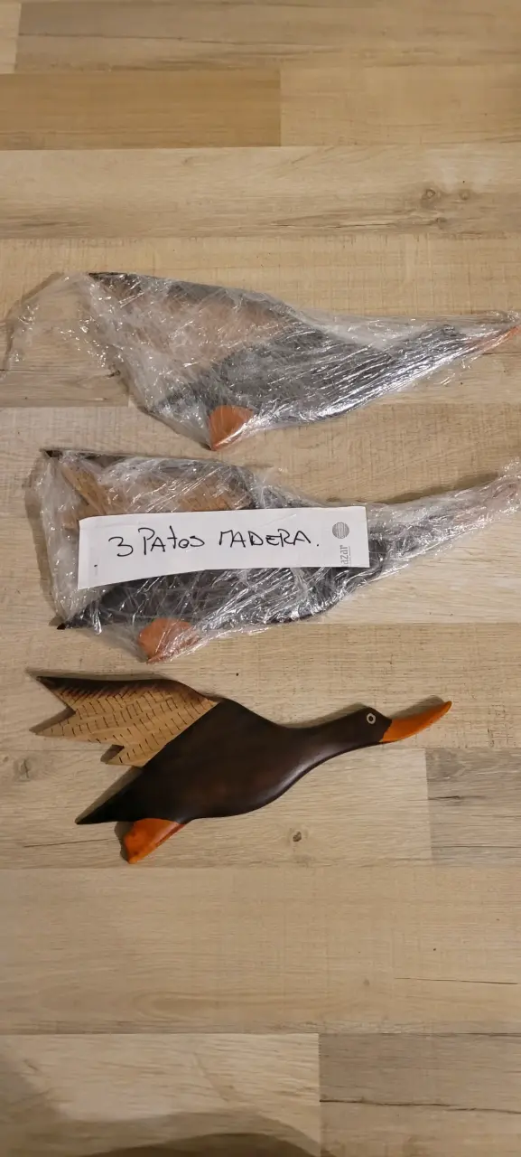 Figura Decorativa de Pato en Madera tres unidades - 4