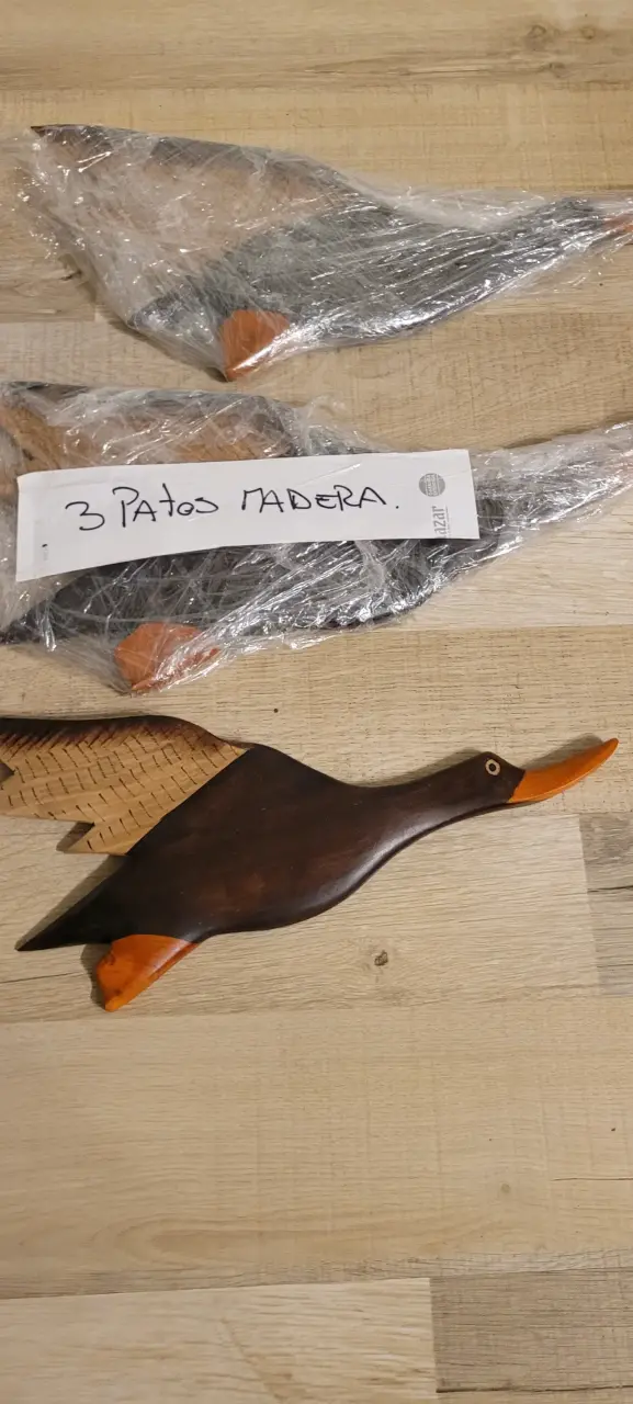 Figura Decorativa de Pato en Madera tres unidades - 5